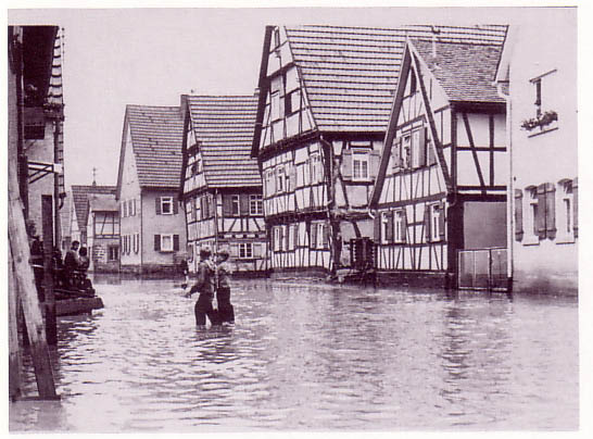 1968: Hochwasser in Eltingen