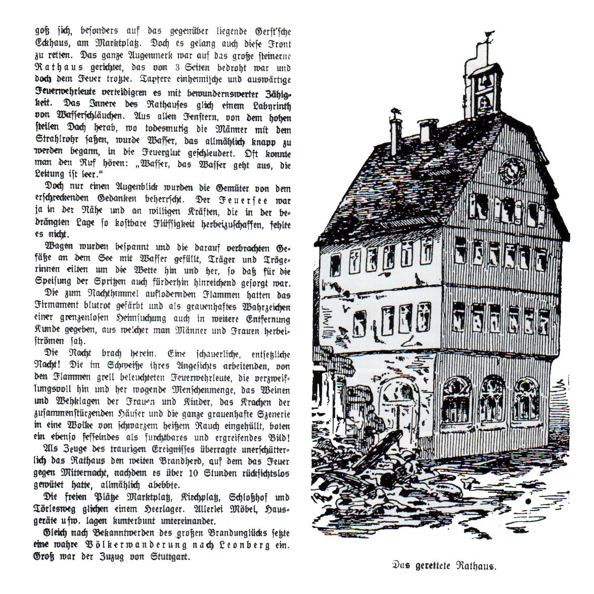 Bericht vom großen Stadtbrand 1895